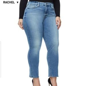 Good American High Rise Straight Leg Jean's